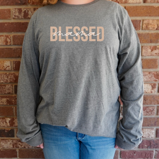 Blessed Mama Long-sleeved Shirt