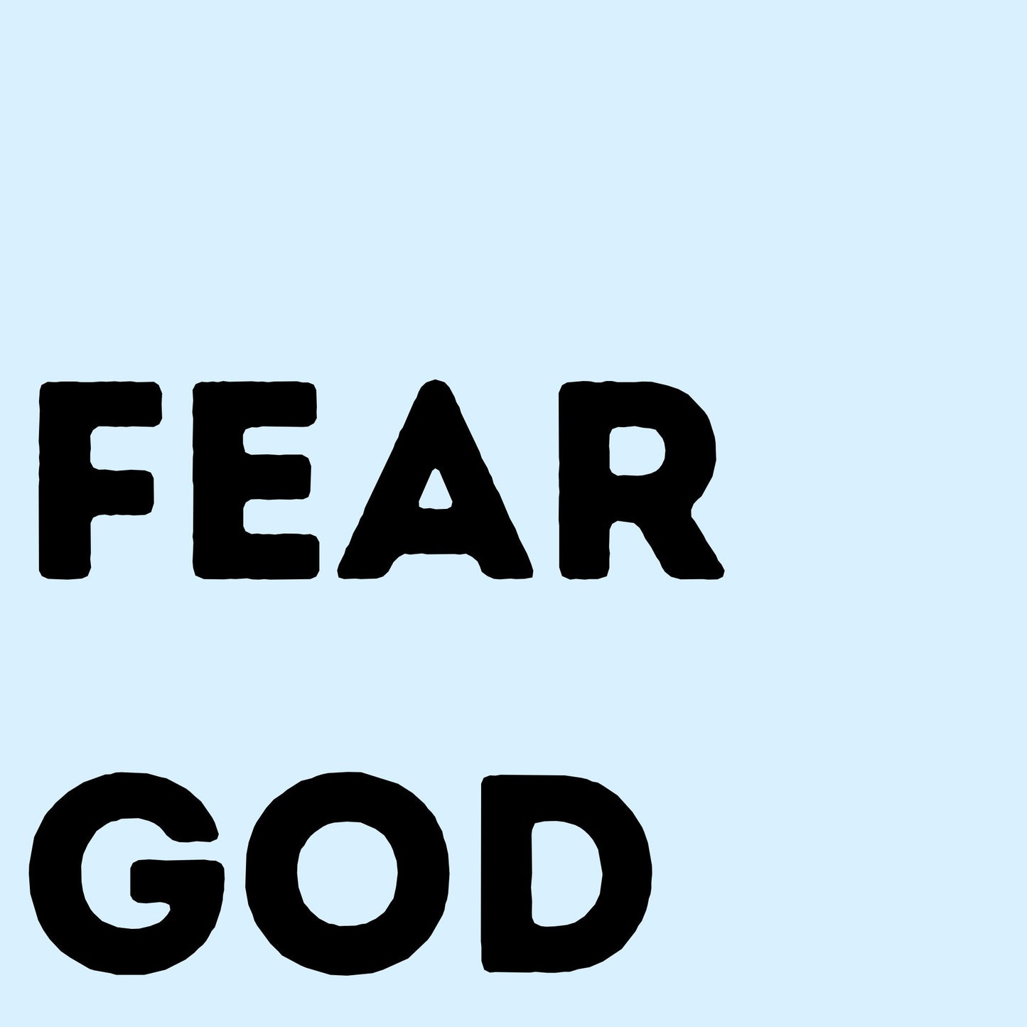 Fear God Sticker New Heart Treasures